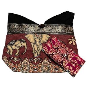 Elephant Patterned Tote and Wallet Set